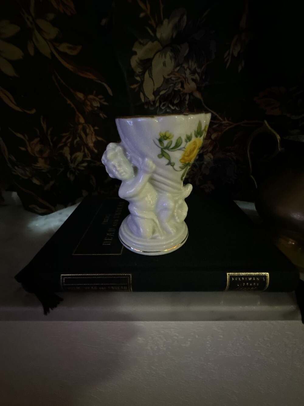 Vintage Cherub Porcelain Egg Cup